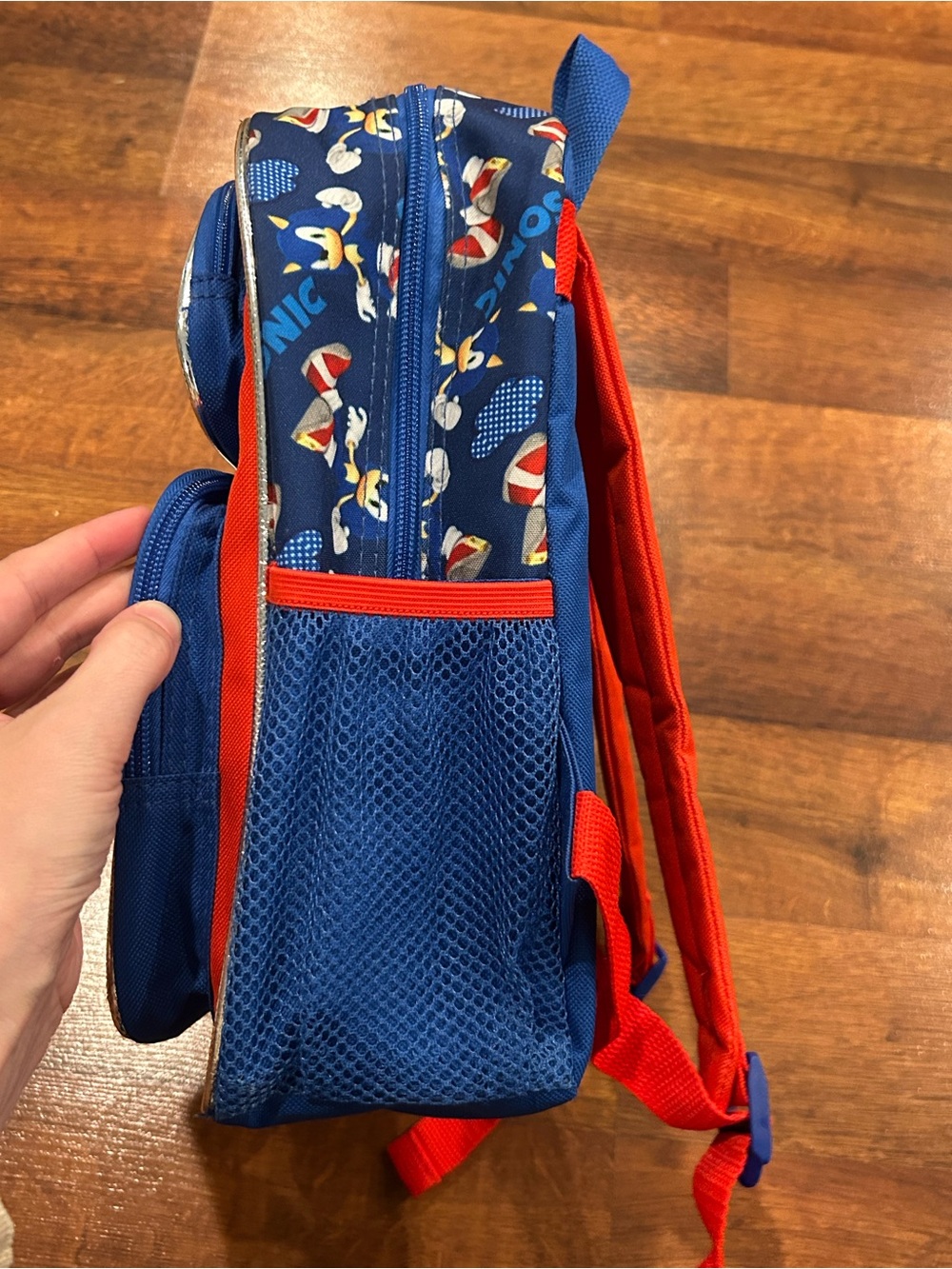 Sonic The Hedgehog Small Backpack 3-D Images Shadow Knuckles Tails 13” Preschool - Picture 3 of 7